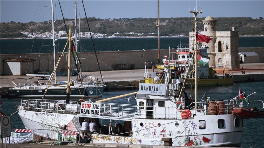 Gaza-bound aid ship ‘Handala’ sets sail from Italy to defy blockade, deliver relief