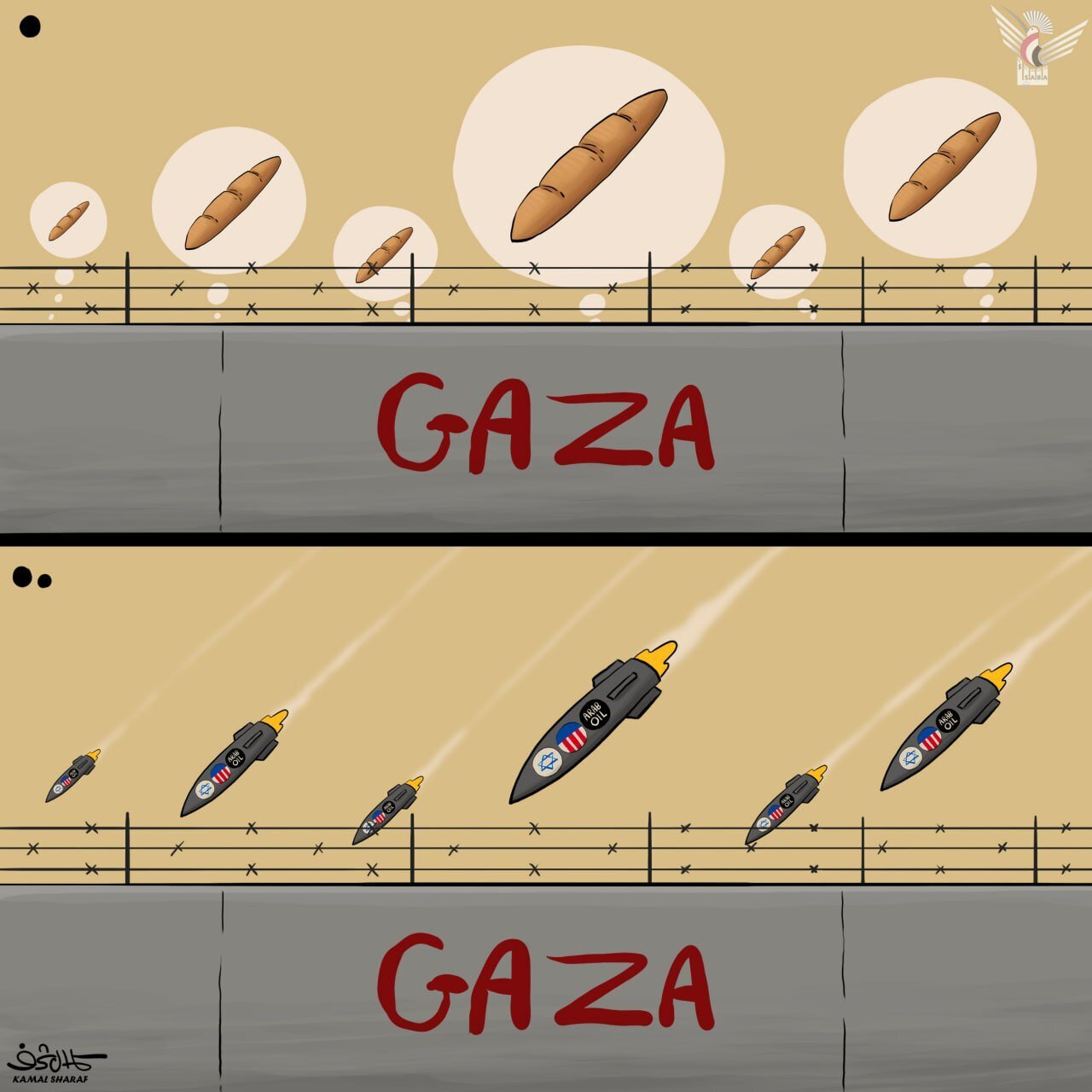 Cartoon: Weapon of starvation in Gaza