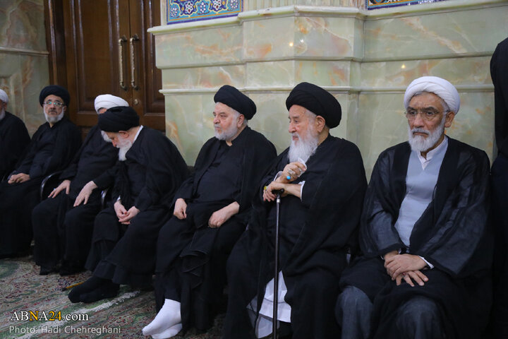 مراسم تشییع پیکر مرحوم آیت الله نعیم‌آبادی در شهر قم