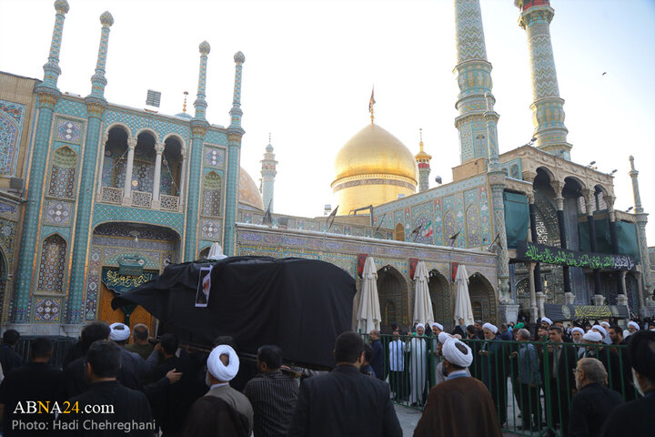 مراسم تشییع پیکر مرحوم آیت الله نعیم‌آبادی در شهر قم