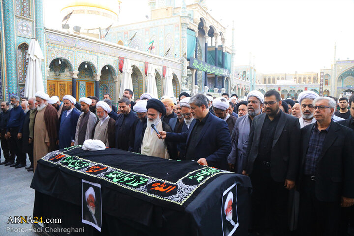 مراسم تشییع پیکر مرحوم آیت الله نعیم‌آبادی در شهر قم