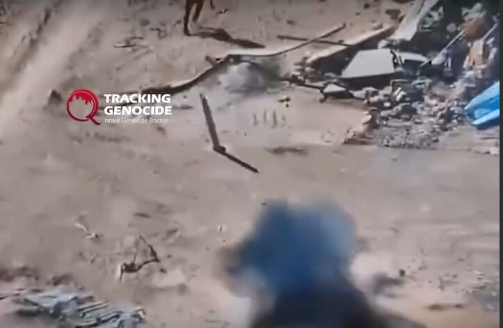 فيديو | لقطات عبر طائرة مسيّرة تظهر مطاردة وإعدام مواطنين عزل بينهم سيدة، في مدينة غزة
