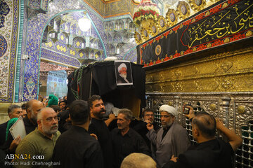Məsuməi Qumda mərhum Ayətullah Naimabadinin dəfn mərasimi \ FOTO