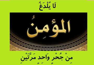 مؤمن ایک سوراخ سے دو  بار نہیں ڈسا/کاٹا جاتا، حدیث