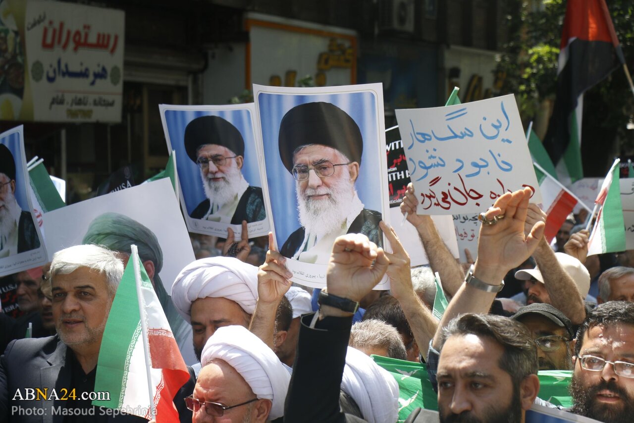 Galeri Foto: Demonstrasi Anti Zionis Warga Iran di Kota Tabriz