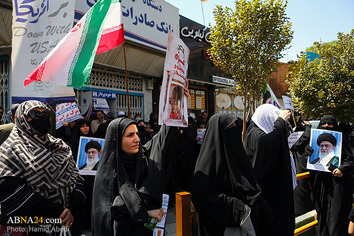تقرير مصور/ مسيرة واسعة في مدينة قم تحت عنوان "جمعة الغضب والنصر"