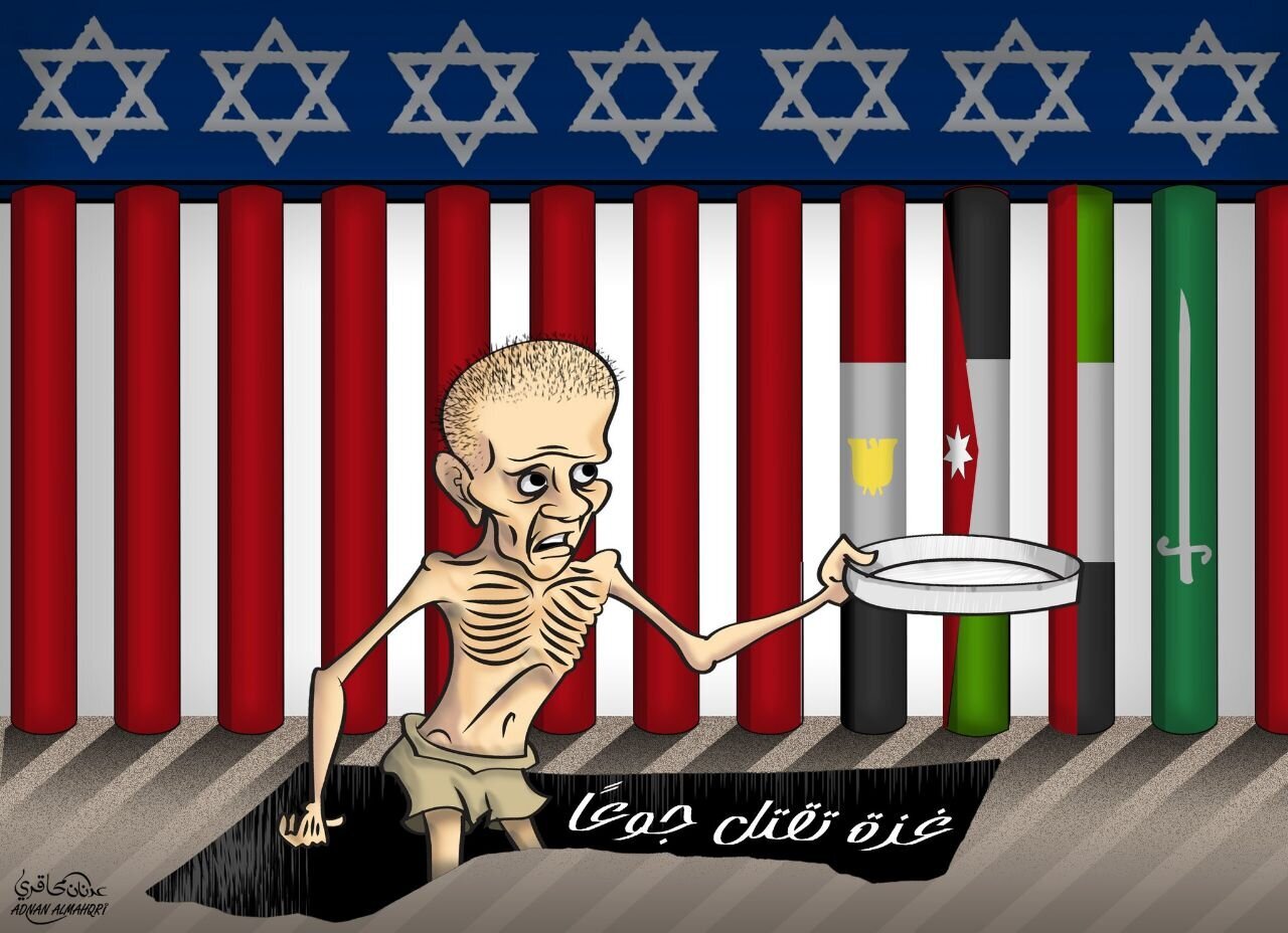 Karikatura / Qəzza xalqının mühasirəsində və öldürülməsində ŞƏRİK olanlar