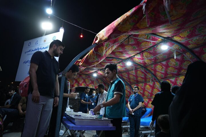 تقرير مصور/ مستشفى الثقلين لعلاج الاورام في البصرة يخدم زوار الأربعين الحسيني