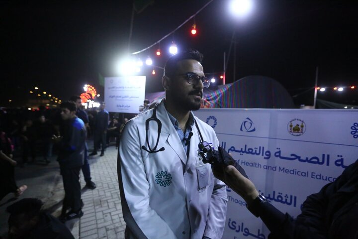 تقرير مصور/ مستشفى الثقلين لعلاج الاورام في البصرة يخدم زوار الأربعين الحسيني