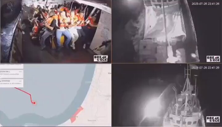 ویدیو | حمله رژیم صهیونیستی به کشتی حنظله