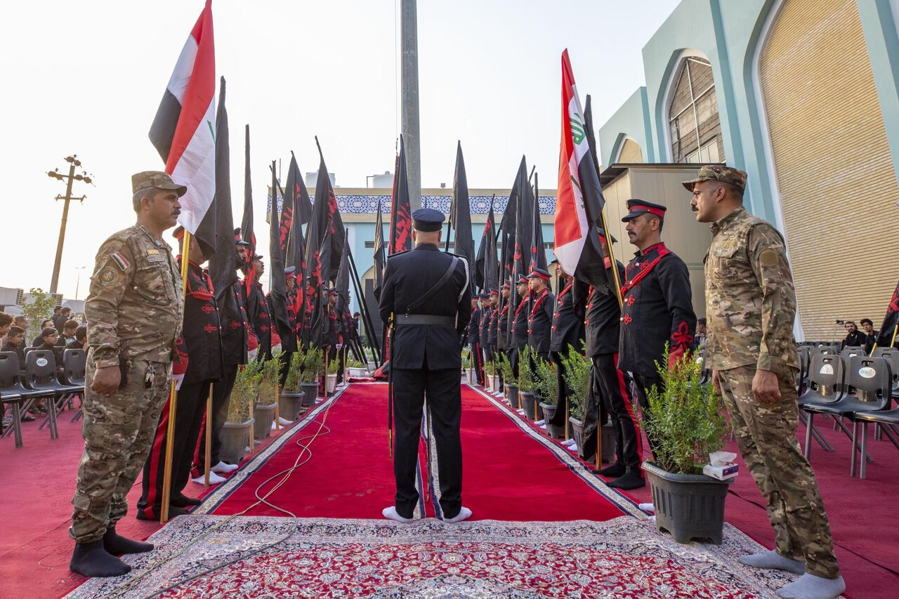 Al-Abbas Shrine holds ceremony of raising flag of Hussaini service at al-Abbas complex