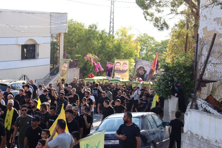 حزب الله يشيّع الشّهيدين علي العلي ومحمد عبود وفقيد الجهاد هادي فاعور في دبعال