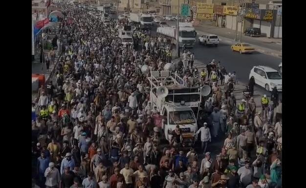 فيديو | إنطلاق موكب بني عامر الكبير من محافظة البصرة نحو كربلاء المقدسة