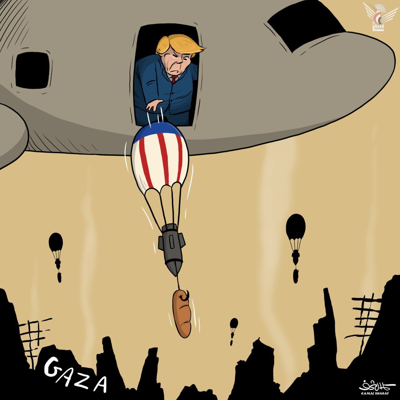 كاريكاتير / زيف المساعدات الأمريكية كاريكاتير / زيف المساعدات الأمريكية