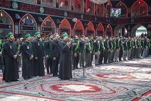 مراسيم الممارسة العبادية في صحن  مرقد أبي الفضل العباس (ع)