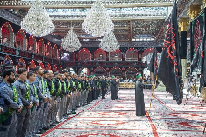 مراسيم الممارسة العبادية في صحن  مرقد أبي الفضل العباس (ع)