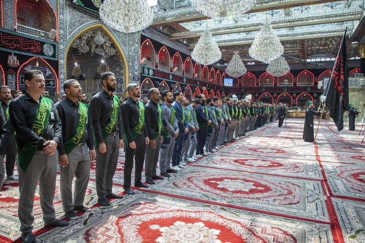 مراسيم الممارسة العبادية في صحن  مرقد أبي الفضل العباس (ع)