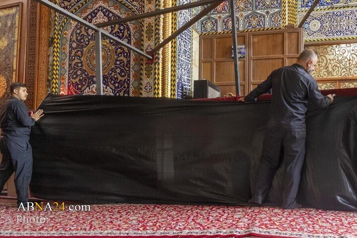 آماده‌سازی ورودی‌های حرم مطهر حضرت ابوالفضل برای اربعین حسینی