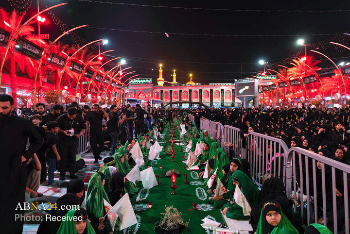 برپایی باشکوه سفره حضرت رقیه (س) در بین‌الحرمین