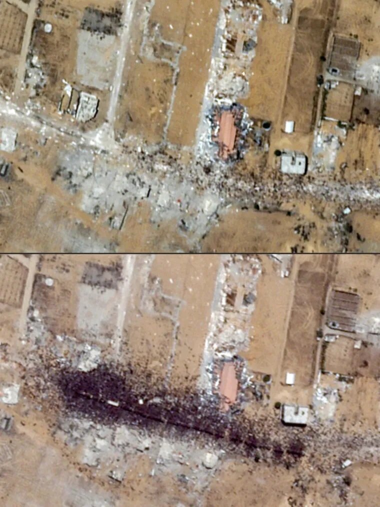 تصویری از فاجعه انسانی در غزه از فضا قابل مشاهده است