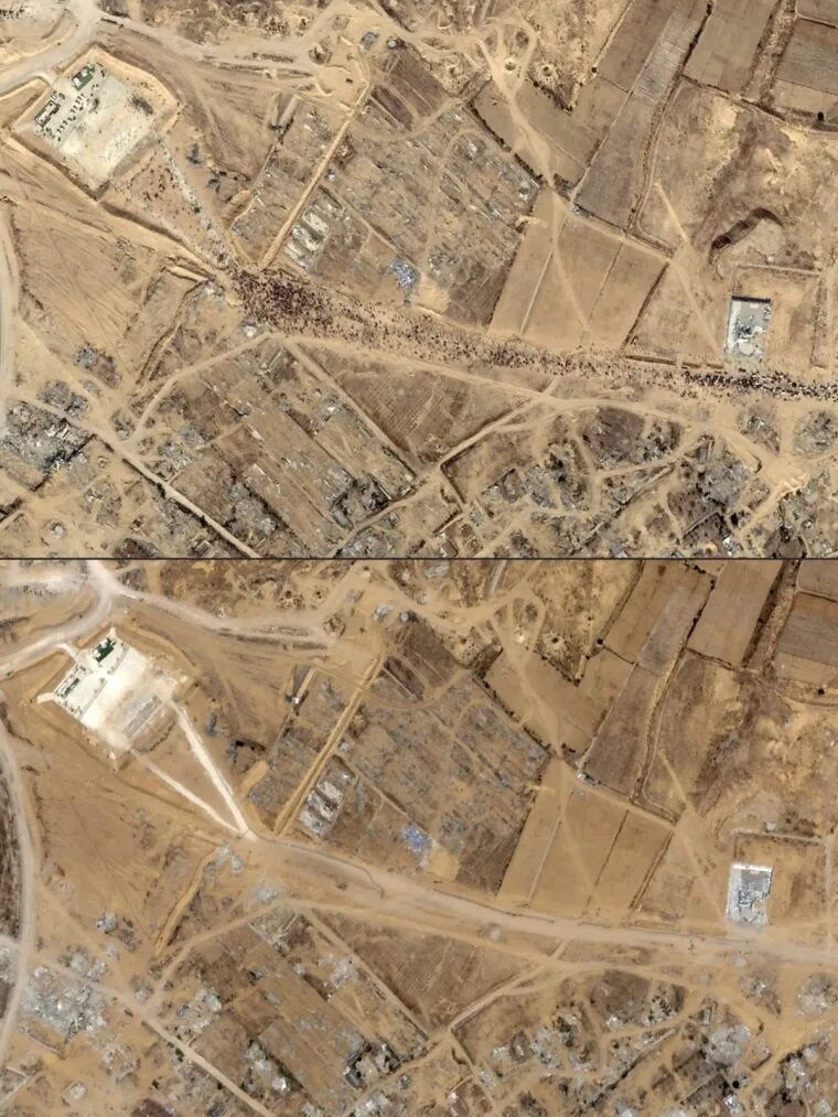 تصویری از فاجعه انسانی در غزه از فضا قابل مشاهده است