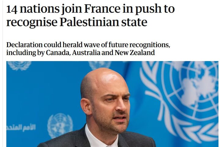 ۱۵ کشور خواهان به رسمیت شناختن کشور فلسطین شدند