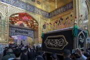 تقرير مصور/ تشييع النعش الرمزي للإمام الحسن (عليه السلام) في كربلاء المقدسة