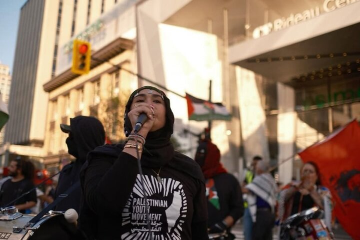 مظاهرة حاشدة في مدينة أوتاوا الكندية نصرة لفلسطين