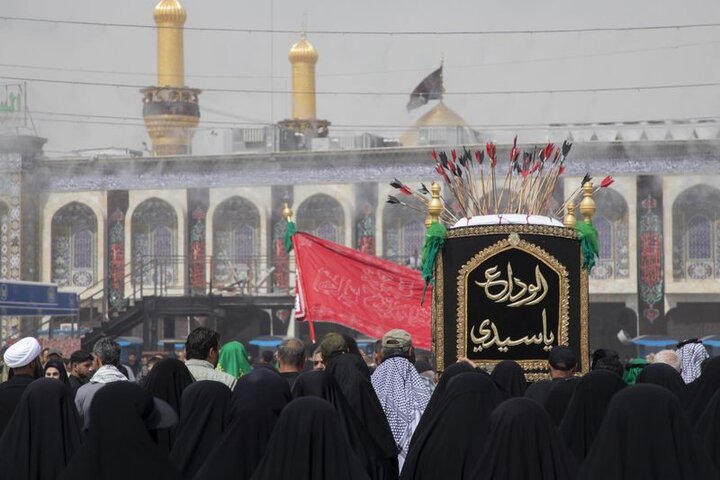 تشييع النعش الرمزي للإمام الحسن (عليه السلام) في كربلاء المقدسة