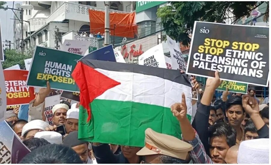 Hyderabad Students Unite to Condemn Israeli Crimes in Gaza