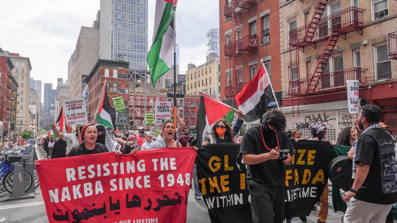 راهپیمایی اهالی نیویورک در اعتراض به نسلکشی رژیم صهیونی در غزه + تصاویر
