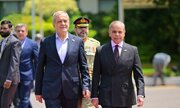 پاکستان: ایرانی صدر کے اعزاز میں استقبالیہ، باہمی تجارت کو 8 ارب ڈالر تک بڑھانے پر اتفاق