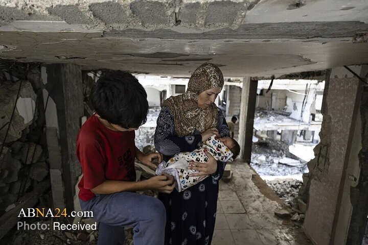 مقاومت مادرانه در ویرانه های غزه