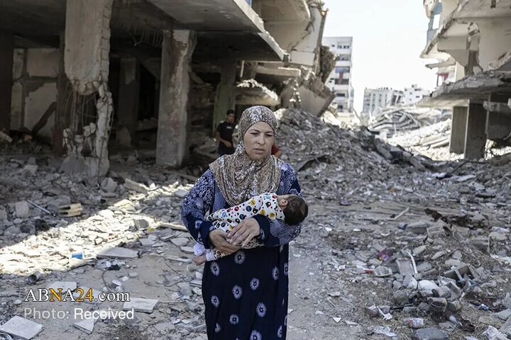 مقاومت مادرانه در ویرانه های غزه