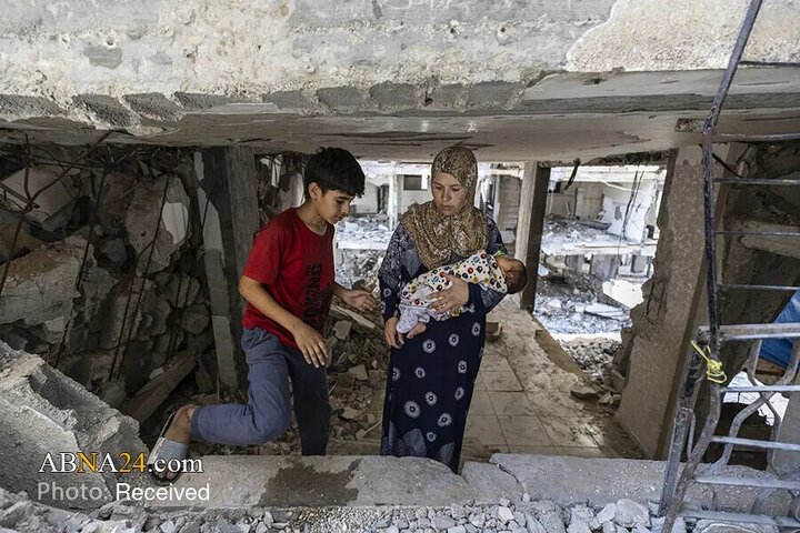 مقاومت مادرانه در ویرانه های غزه