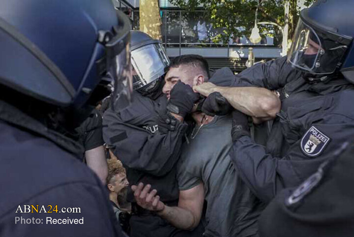 خشونت پلیس آلمان علیه حامیان فلسطین