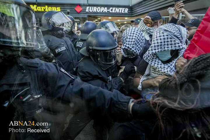 خشونت پلیس آلمان علیه حامیان فلسطین