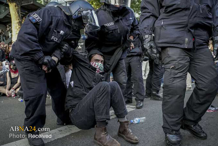 Foto/Alman Polisinin Filistin Göstericilerine Karşı Sert Tutumu