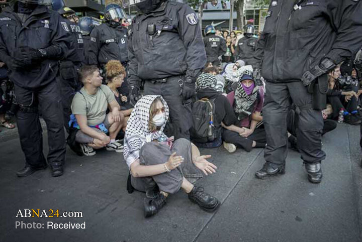 Foto/Alman Polisinin Filistin Göstericilerine Karşı Sert Tutumu
