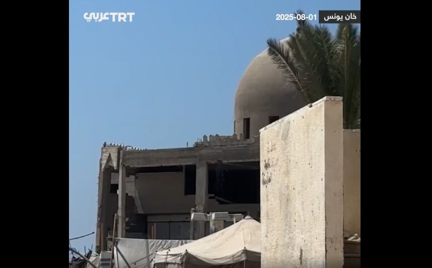 Video: Horrific bombing of a mosque in Gaza