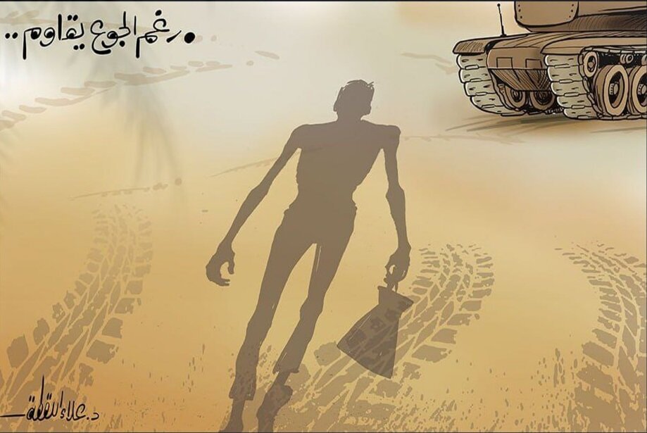 Cartoon: Despite the hunger, he resists...