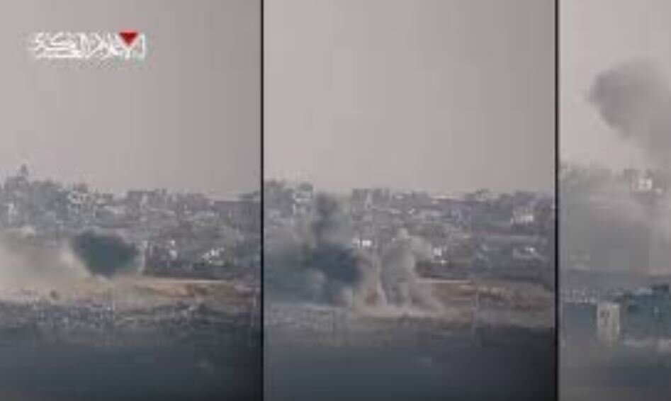 Video: Al-Qassam Publishes Footage of Detonating 3 Landmines Inside an Enemy Vehicle Depot in Khan Yunis