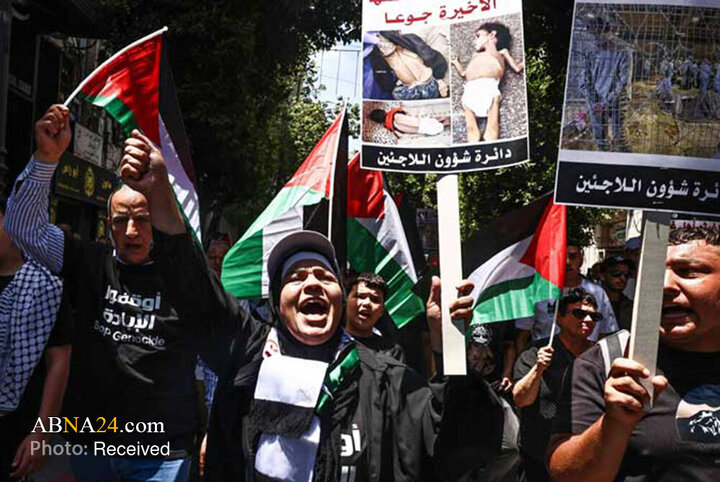 حمایت گسترده فلسطینیان کرانه باختری از غزه