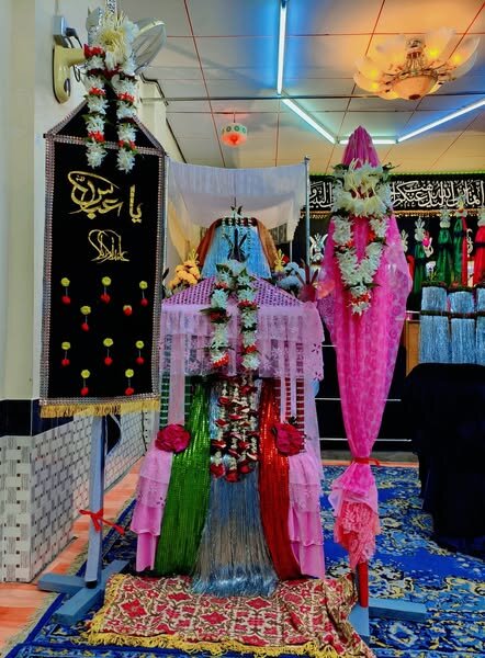 ပြည် ရှီအဟ် အေမာမ်ဘာရာ တွင် သခင်မလေး ဘီဘီစကီနဟ် (စ.အ) ၏ မဂျ်လစ် ပြုလုပ် ။ ။ Photos