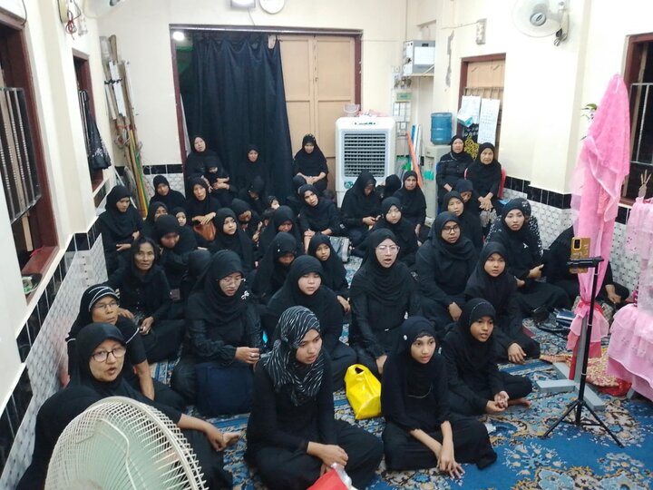 ပြည် ရှီအဟ် အေမာမ်ဘာရာ တွင် သခင်မလေး ဘီဘီစကီနဟ် (စ.အ) ၏ မဂျ်လစ် ပြုလုပ် ။ ။ Photos