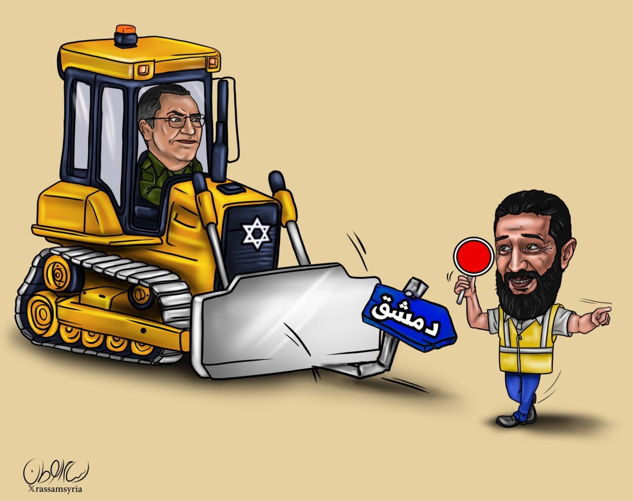 كاريكاتير / أفيخاي أدرعي مرة أخرى في سوريا