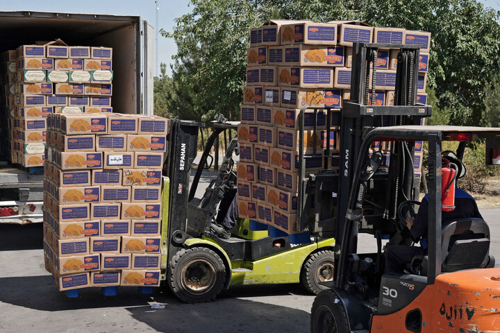 تقرير مصور/ إرسال 150 ألف سلة غذائية لزوار الأربعين