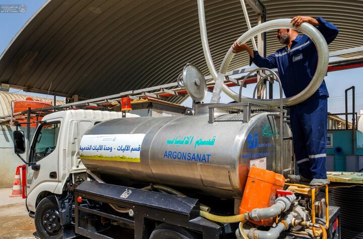 تقرير مصور/ وحدة إنتاج المياه في العتبة العلويّة المقدّسة تُنتج أكثر من 10 ملايين لتر يوميًا لخدمة زائري الأربعين