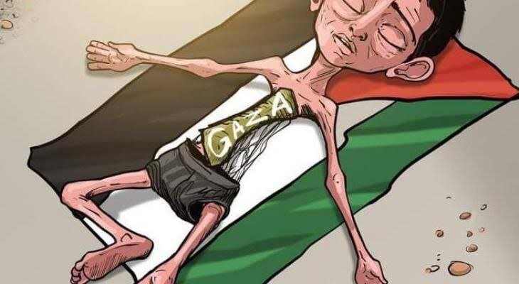 Cartoon: Gaza is dying of hunger