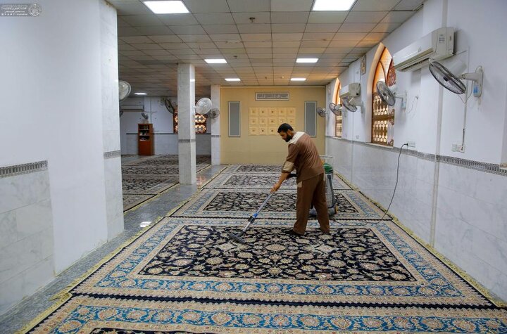 تقرير مصور/ ثلاثة آلاف خادمٍ ومتشرفٍ العتبة العلويّة المقدّسة ينفّذون الخطّة الخدمية للزيارة الأربعينية